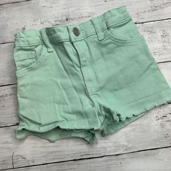 Denim & co mid-rise shorts 5-6 yrs in mint green - Picture 1 of 3